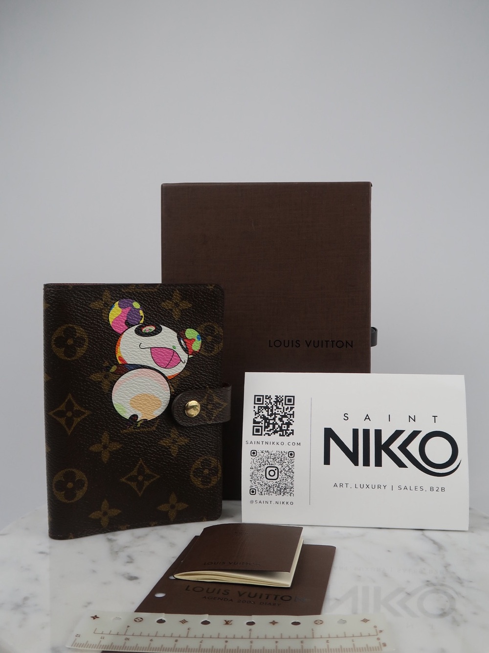 Louis Vuitton Takashi Murakami Panda Agenda PM R20011 Monogram Organizer